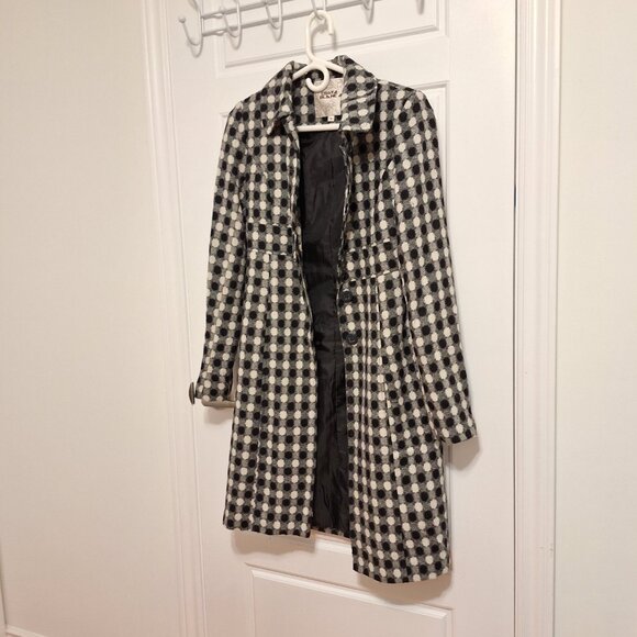 Long black and White wool blend jacket - Picture 12 of 12
